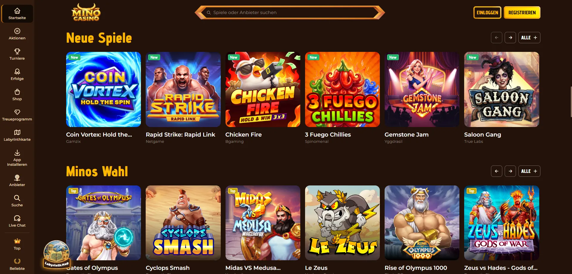 I giochi slot più popolari su Mino Casino nel 2026
